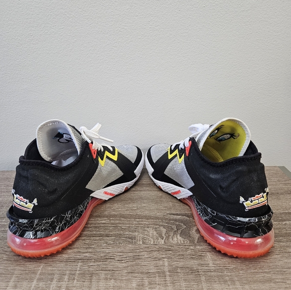 LeBron XV111 Low Nike, 8 Men's, White/ Bright  Crimson- Black - Picture 9 of 16